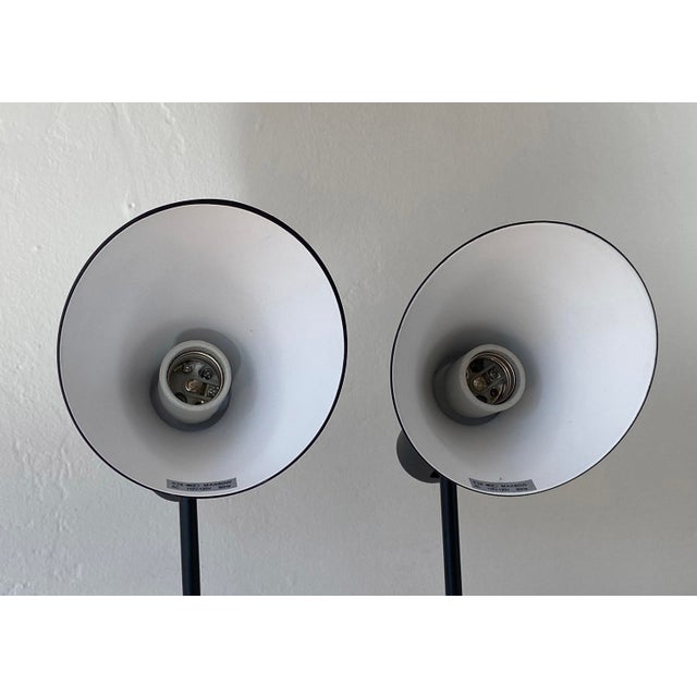 Danish Modern Arne Jacobsen Black Aj Wall Sconces For Sale In San Francisco - Image 6 of 9