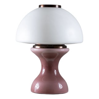 Pink and White Table Lamp, 1970s For Sale