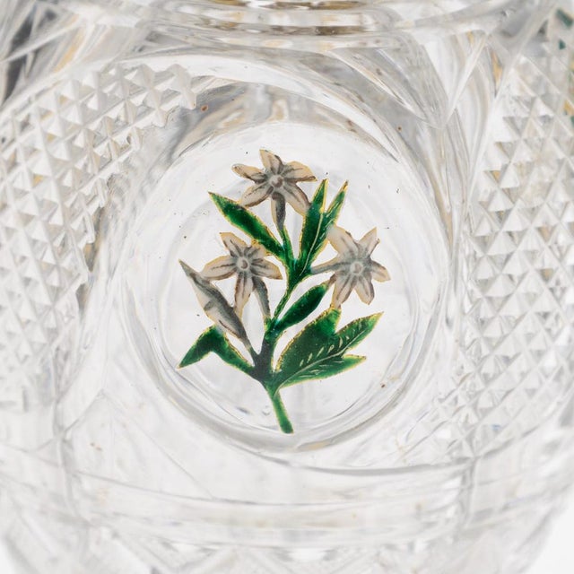 Antique French Four Chamber Divided Enamel and Ormolu Scent Bottle from Baccarat, 1830 For Sale - Image 10 of 18