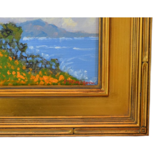 California coastal landscape painting on artist canvas panel by the artist Marc A. Graison b. 1959. Graison studied at the...