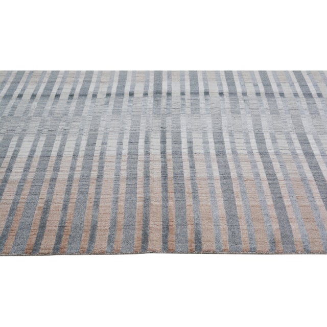 Indian Modern Hand Loom Bamboo Rug, 7'7"x10' For Sale - Image 4 of 6