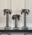 Hollywood Regency Vintage Coastal Regency Style Palm Tree Galvanized Aluminum Candlesticks, Set of 3 For Sale - Image 3 of 7