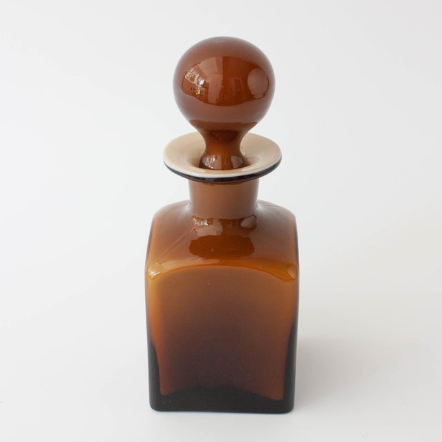 Vintage Portuguese Opaline Glass Bottles, 1960s, Set of 2 For Sale - Image 14 of 18