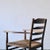 Rustic Low Rustic Bobbin Rush Seat Armchair, Netherlands, 1940s For Sale - Image 3 of 11