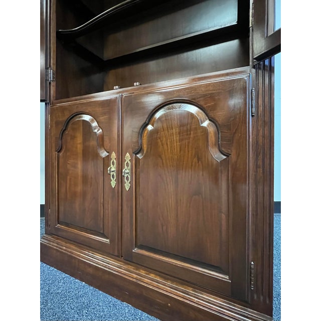 Wood Ethan Allen Georgian Court Cherry Display Cabinet For Sale - Image 7 of 11