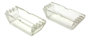 Vintage Art Deco Glass Ashtrays - a Pair