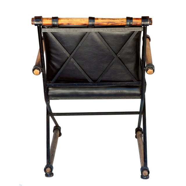 1970s 1970s Mid-Century Modern Cleo Baldon Campaign X Chair With Arms For Sale - Image 5 of 8