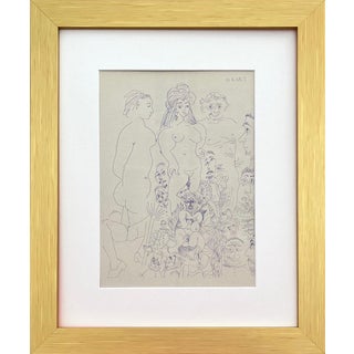 Picasso Gravure Erotic 1 Dated 3/9/1968 Framed For Sale