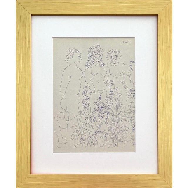 Picasso Gravure Erotic 1 Dated 3/9/1968 Framed For Sale