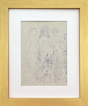 Picasso Gravure Erotic 1 Dated 3/9/1968 Framed