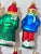Red Vintage Glass Santa & Christmas Caroler Ornaments – Set of 7 For Sale - Image 8 of 12