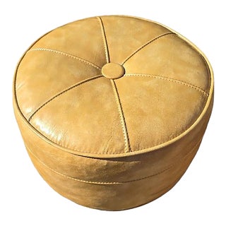 1970s Vinyl Cylindrical Cushion/Foot Rest on Wheels For Sale