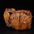 Late 20th Century Carved Horn Brush Washer With Lotus Motif For Sale - Image 5 of 9