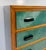 Italian Chest of Drawers in Emerald Green Parchment and Walnut with Black Details, 1950s For Sale - Image 11 of 15