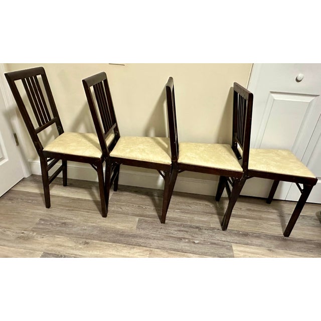 Vintage Mid 20th Century Leg-O-Matic Folding Chairs- Set of 4 For Sale - Image 4 of 12