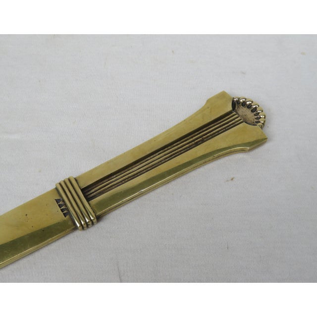 Antique Brass Letter Opener For Sale - Image 3 of 9