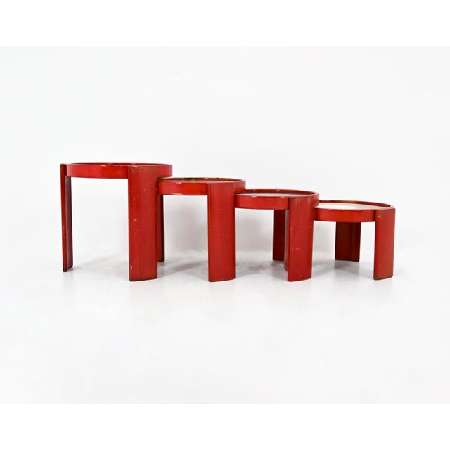 1960s Model 780 Nesting Tables by Gianfranco Frattini for Cassina, 1960s, Set of 4 For Sale - Image 5 of 14