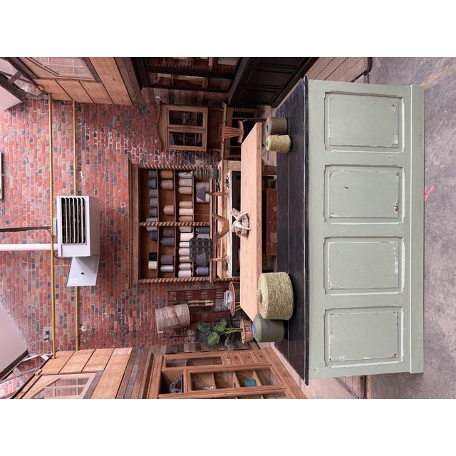 Sage Green and Black Wooden Retail Counter For Sale - Image 15 of 17
