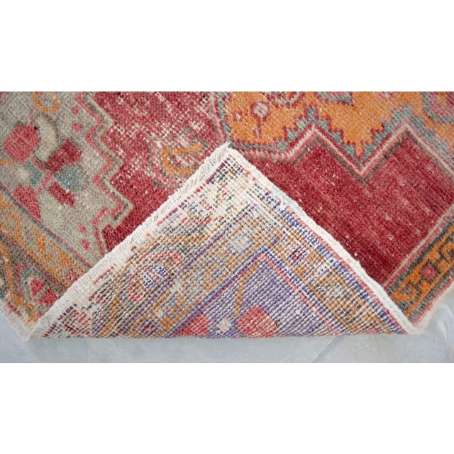 Hand Knotted Door Mat, Entryway Rug, Bath Mat, Kitchen Decor, Small Rug, Turkish Rug - 1′8″ × 3′2″ For Sale - Image 6 of 7