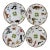1990s Lynn Chase Harmony Animal Salad Dessert Plates 24k Gold Trim - Set of 4 For Sale