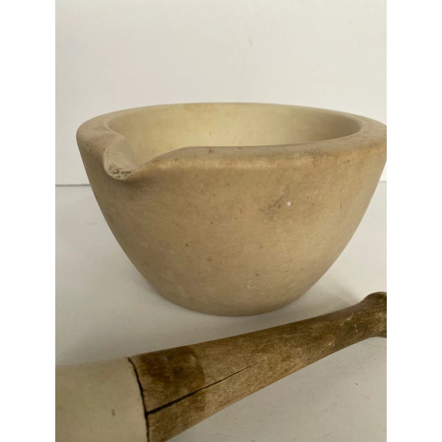 Wood Antique Thomas Maddock & Sons Mortar and Pestle - 2 Pieces For Sale - Image 7 of 9
