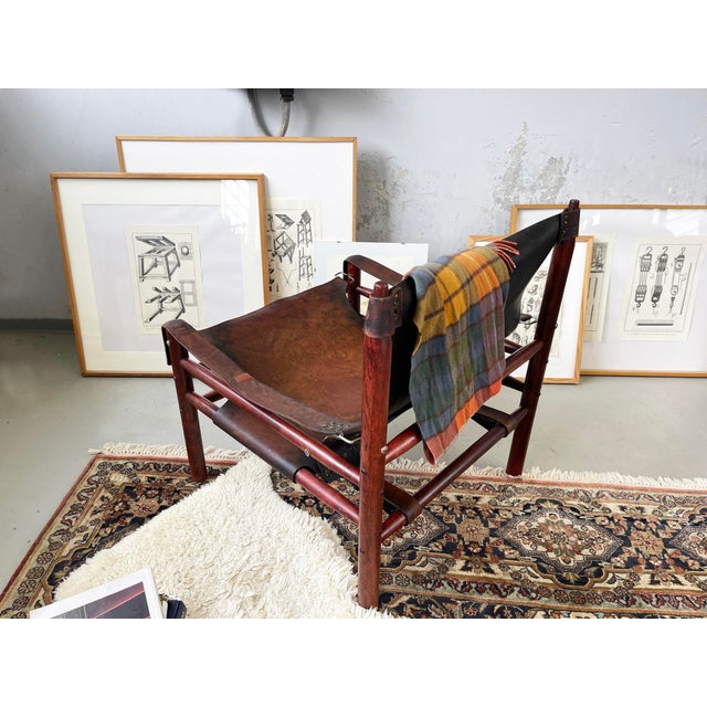 A fantastic original design from the 1960s in a rugged Scandinavian hunting or safari style. A truly unique and beautiful...