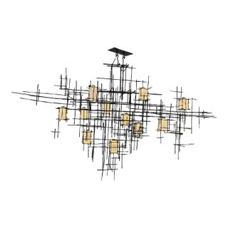 Cox London Ferro Vitro Brutalist Chandelier For Sale
