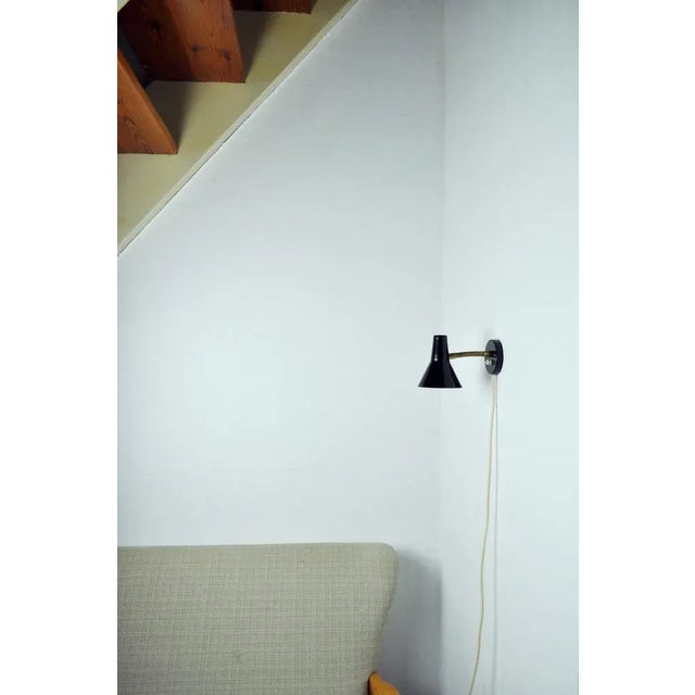 Danish Modern Wall Lamp with Adjustable Brass Arm For Sale - Image 5 of 10