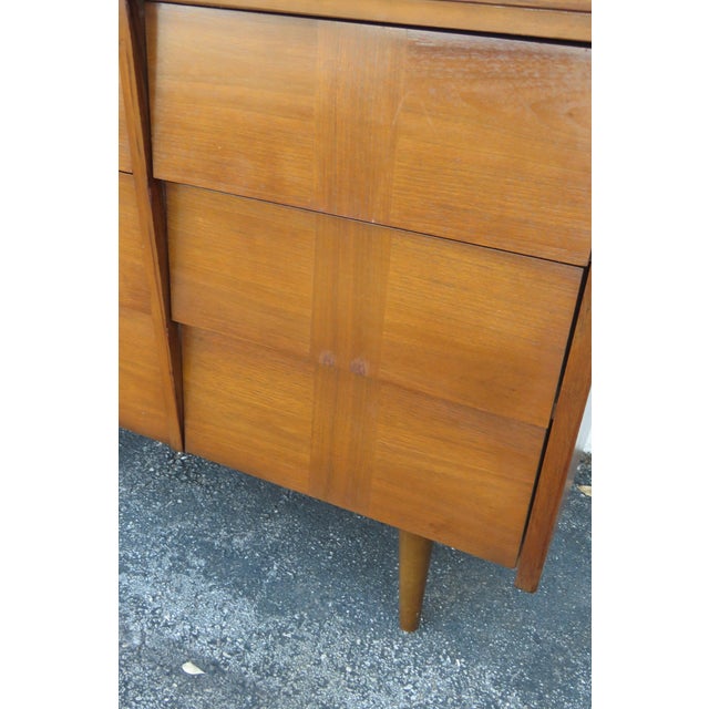 Mid Century Modern Inlay Low Long Dresser Bathroom Vanity 6264 For Sale - Image 14 of 18
