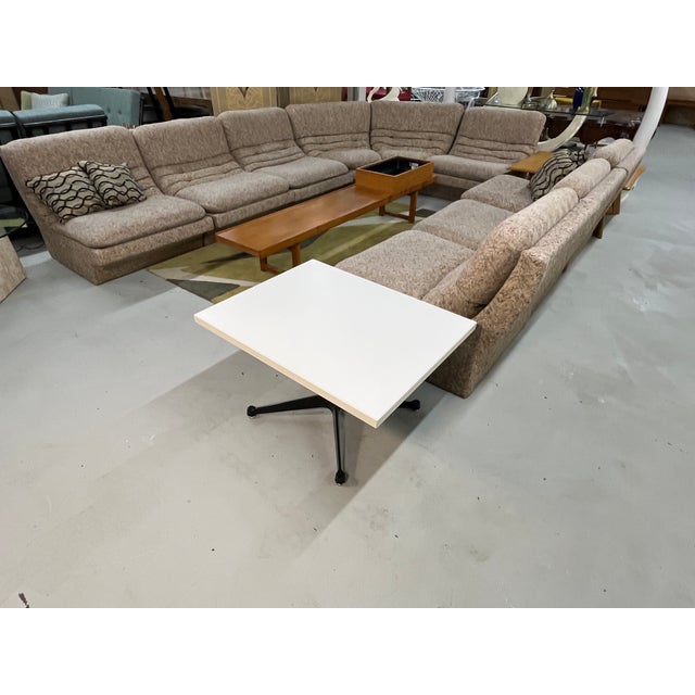 Mid 20th Century Vintage Charles Eames for Herman Miller Rectangular White and Black Side Table For Sale - Image 5 of 12