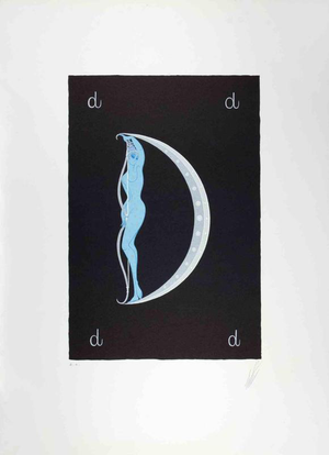 Erté, Nude Letter D, 1976, Lithograph