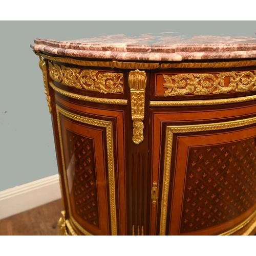 French Empire Demi-Lune Commodes, Set of 2 For Sale - Image 6 of 12