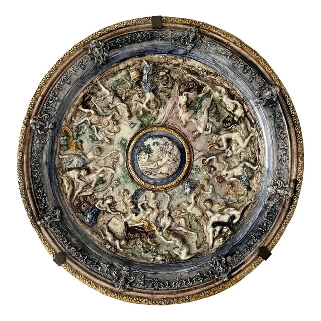 Bacchanal Wall Plate, 1890s For Sale