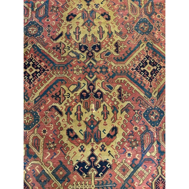 Antique Oushak Rug 18.7x13.2 For Sale - Image 4 of 5