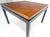 Milo Baughman Parquetry Teak Top 28x28" Square Top Black Lacquer Top Side End Table MINT For Sale - Image 4 of 13