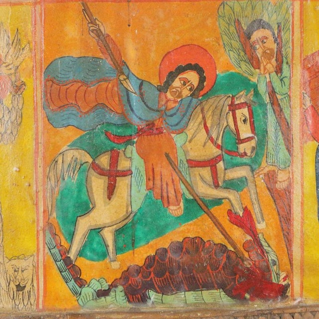 Madonna with Jesus and Saints, Tempera on Panel For Sale - Image 4 of 10