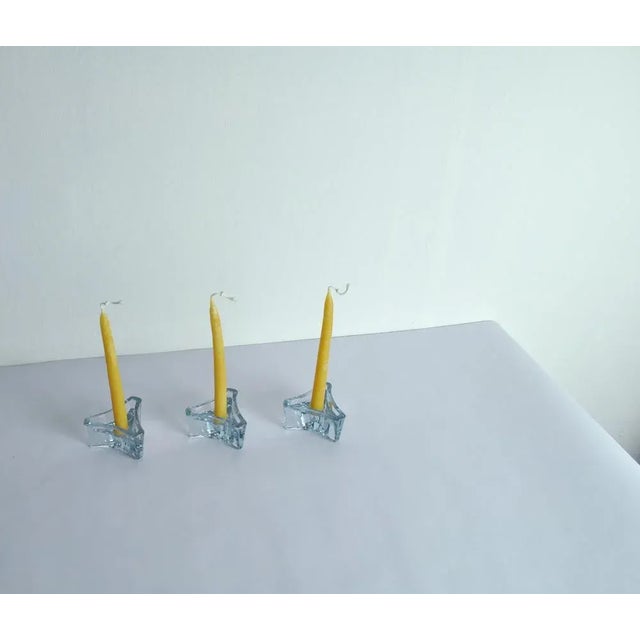 Vintage Candlesticks by Per Lütken for Holmegaard, 1960s, Set of 3 For Sale - Image 6 of 13