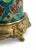 Chinoiserie Vintage Asian Cloisonné Enamel Vase on Ornate Gilt Metal Base For Sale - Image 3 of 7