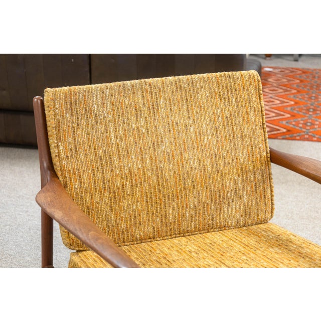 DUX Pair of Folke Ohlssen for Dux Usa 75 Vintage 1960s Teak Accent Lounge Chairs For Sale - Image 4 of 12