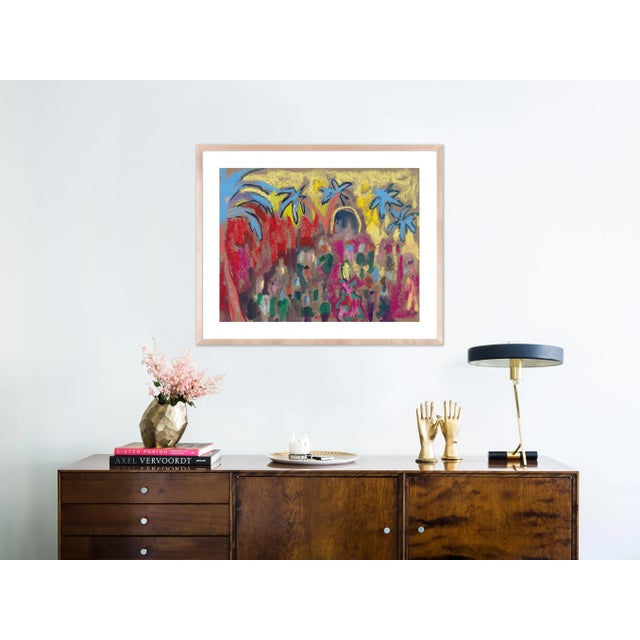 Illustration Cabaret I by Happy Menocal in Natural Frame, Medium Art Print For Sale - Image 3 of 4