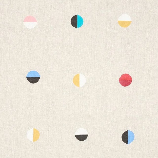 Mid-Century Modern Sample - Schumacher X Caroline Z Hurley Joshua Tree Fabric in Natural Moons For Sale - Image 3 of 3