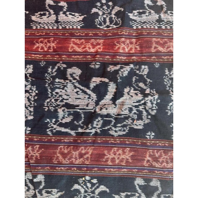 Rustic Vintage Indonesian Ikat Tapestry, 1950s For Sale - Image 3 of 16