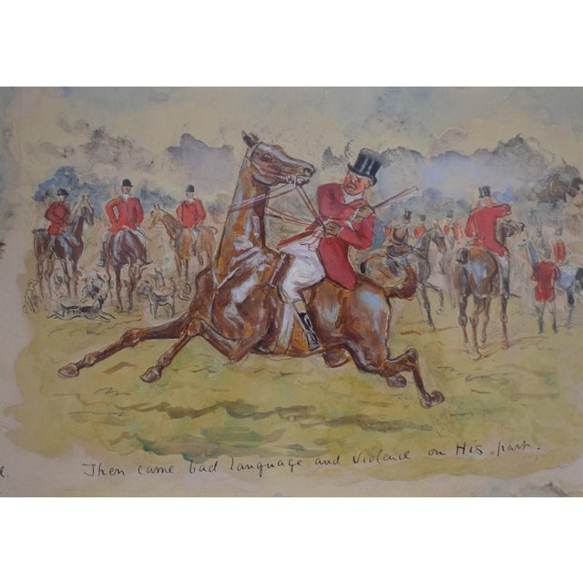Art Sz: 10"H x 14"W Frame Sz: 19 1/2"H x 23 1/4"W 1. They Jogged Along As Happily As Possible At First. 2. Then Came Bad...