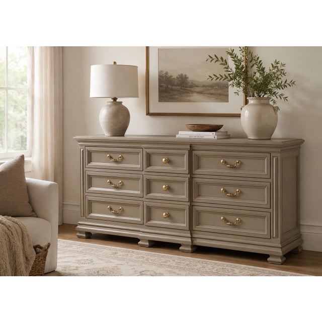 STUNNING VINTAGE MORGANTON SOLID WOOD DRESSER Absolutely gorgeous refinished Morganton lowboy dresser in the most...