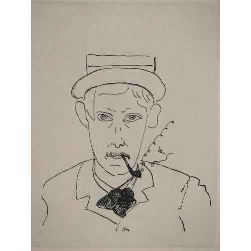 Maurice de vlaminck (1876-1958) derain, 1951 engraving enhanced with stencil (atelier jacomet) unsigned limited to 325...
