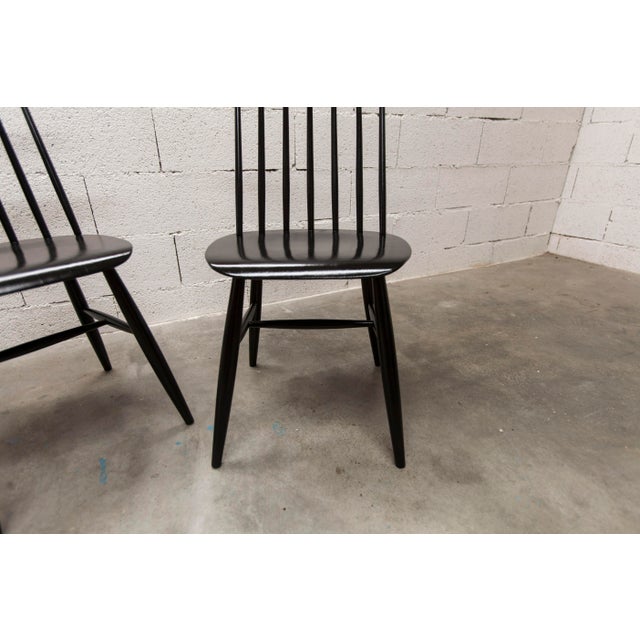 1960s Scandinavian Black Teak Fanett Chairs by Ilmari Tapiovaara, 1960, Set of 2 For Sale - Image 5 of 18