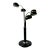 1980s Post-Modern Eyeball Black Metal Multi-Arm Adjustable Task Lamp For Sale