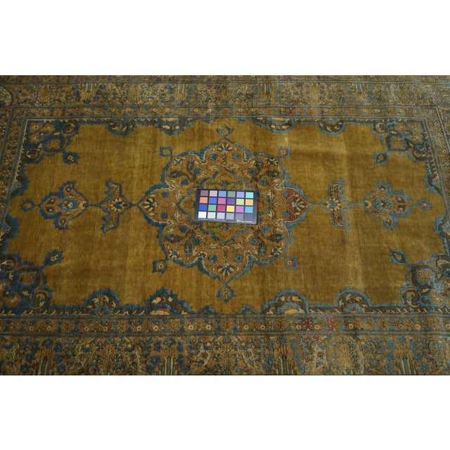 Textile Late 18th Century Antique Kashan Rug 3'4'' x 4'10'' For Sale - Image 7 of 9
