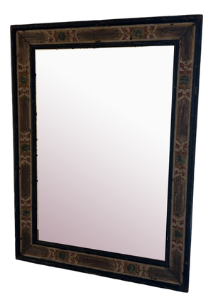 Early 19th Century Italian Carved Wood Casetta Frame Mirrors, Set of 2