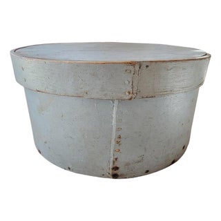 19thc Original Gray Painted Pantry Box For Sale